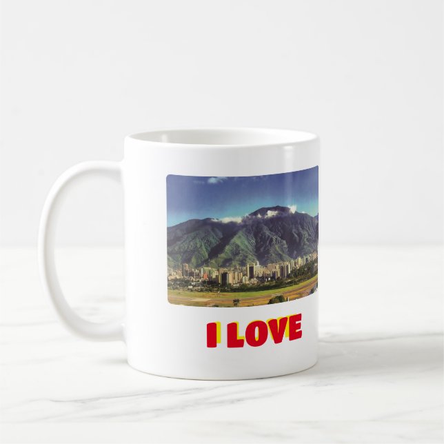 Mug Coffee mug I love Venezuela, customisable (Left)