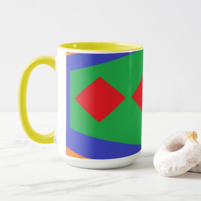 Mug : Colourful Abstract (With Donut)