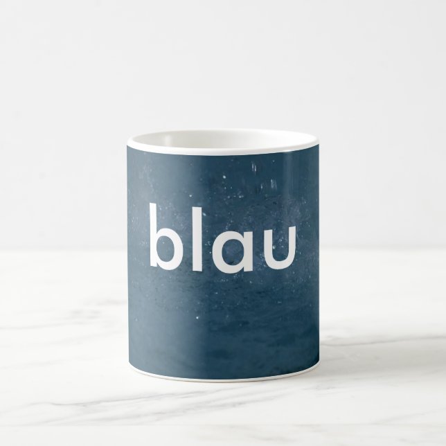 mug: colours german blue (blau) coffee mug (Center)