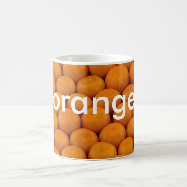 mug: colours german orange (orange) coffee mug (Center)