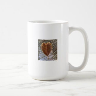 Mug Cracked Leaf in Rippled Water