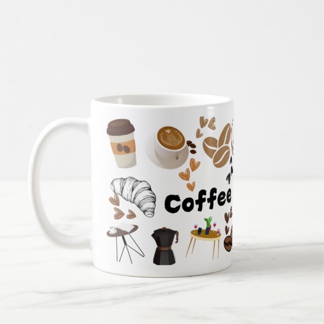  mug , cup , coffee design coffee is my love (Left)