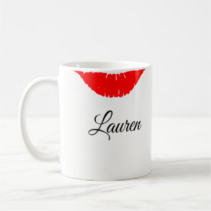 Mug-Custom Name/Lips Coffee Mug