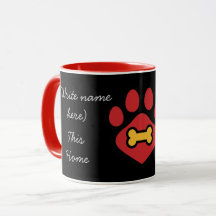 Mug Cute Animal Paw Print