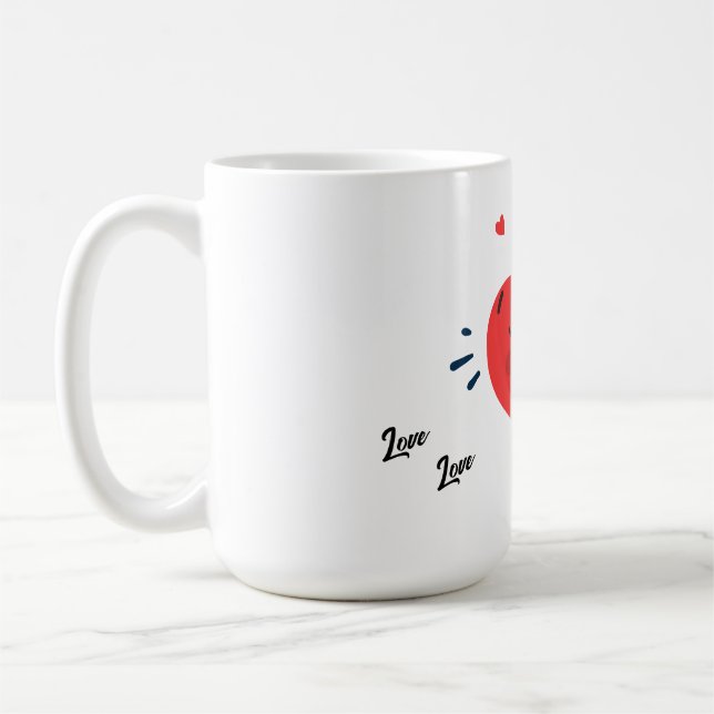 Mug Cute Heart Love Valentines Day  (Left)