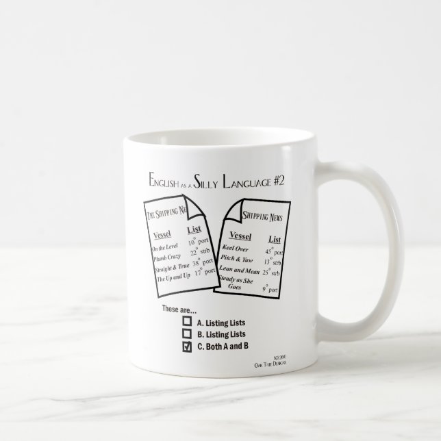 Mug "English as a Silly Language #2" Listing (Right)