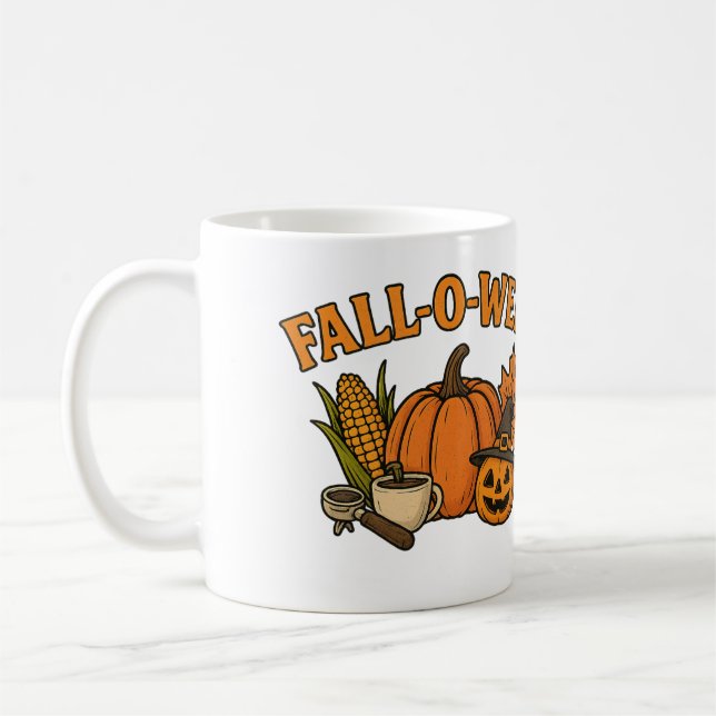 Mug FALL-O-WEEN Mug – Fun Autumn & Halloween Vibes (Left)