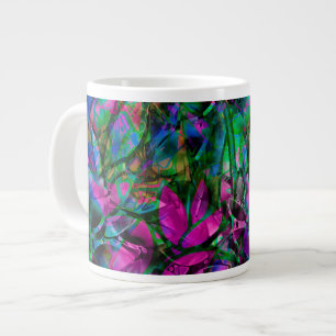 Mug Floral Abstract Stained Glass