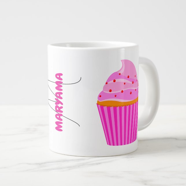 Mug for Microwave Cakes (Name, Monogram Gift idea) (Front Right)