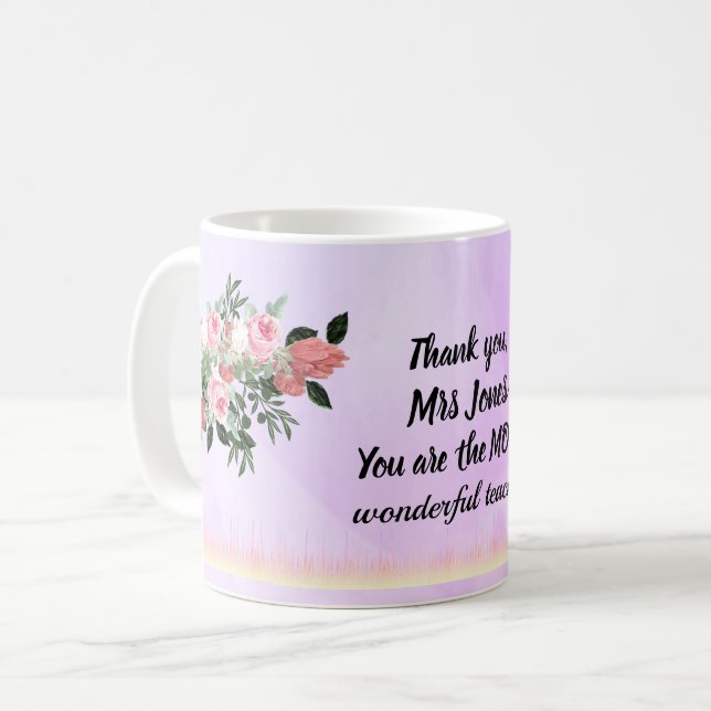 Mug For Wonderful Teacher (Front Left)