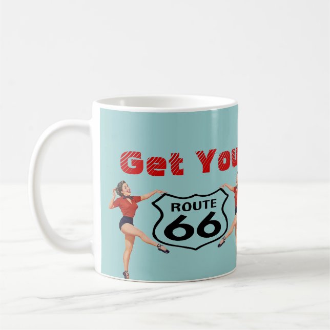 Mug Get Your Kicks On Route 66 Road Trip Nostalgia (Left)