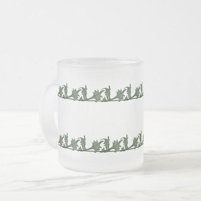 Mug - Green Angle Iron Leaves (Front Left)