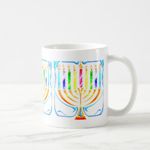 Mug: Hanukkah Menorah - Chanukah Menorah Coffee Mug