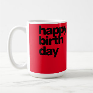 Mug happy birthday word name edit