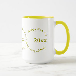 Mug - Happy New Year with Date (golden)