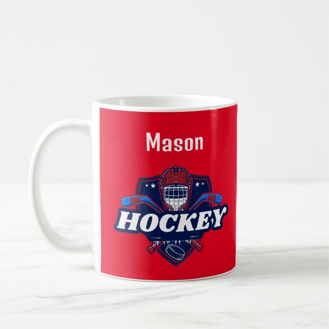 Mug Hockey Gear - Personalised -Add Name # (Left)