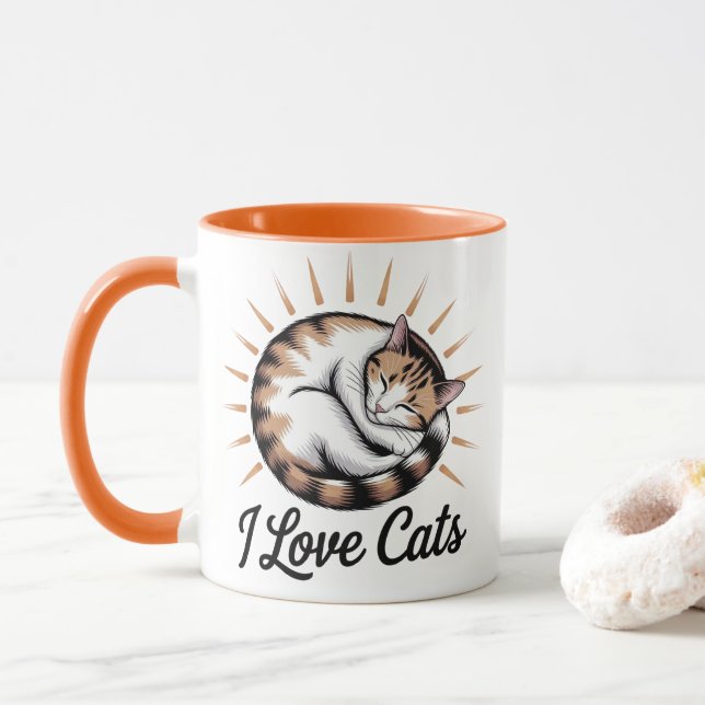 Mug   I LOVE CATS (With Donut)