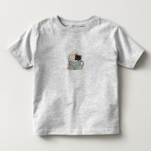  Mug Illustration T-ShirtCute Cats in Cosy Coffee Toddler T-Shirt