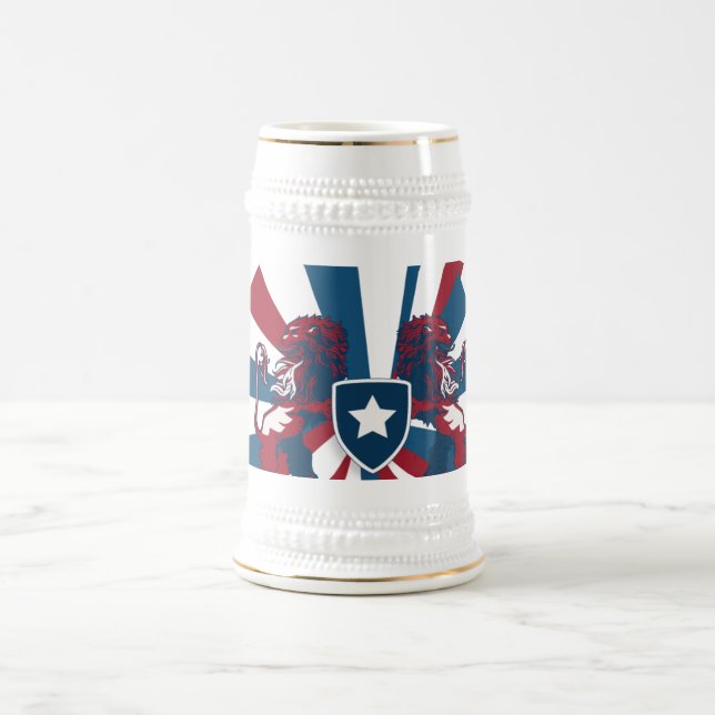 Mug in american colors, with a medieval touch (Center)