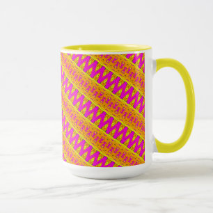 MUG Jimette Pink Design orange white cup