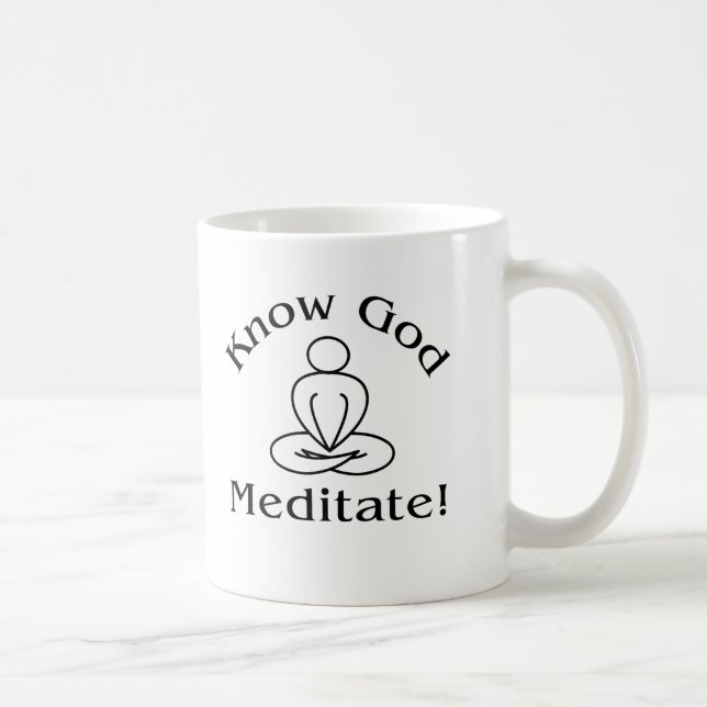 Mug - Know God, meditate (Right)