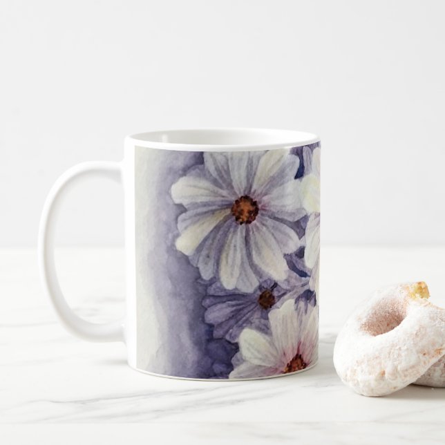 Mug Lavender African Daisies (With Donut)