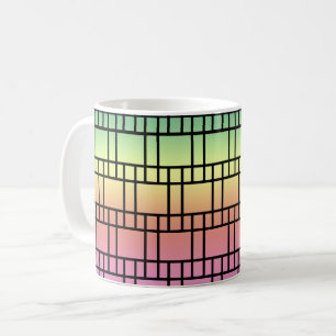 Mug - Leaded Glass Pattern  in Morning Colours