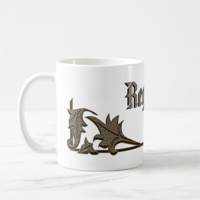 Mug - Leafy Brackets and Name (Left)