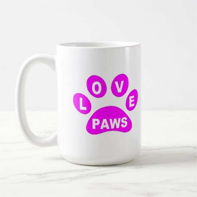 Mug Love Paws on Paws Pink (Left)