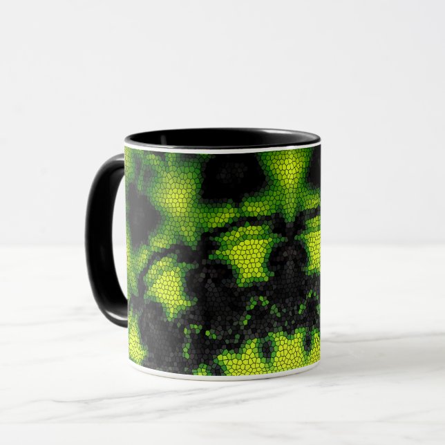 Mug Mandala round pattern kaleidoscope retro hippi (Front Left)