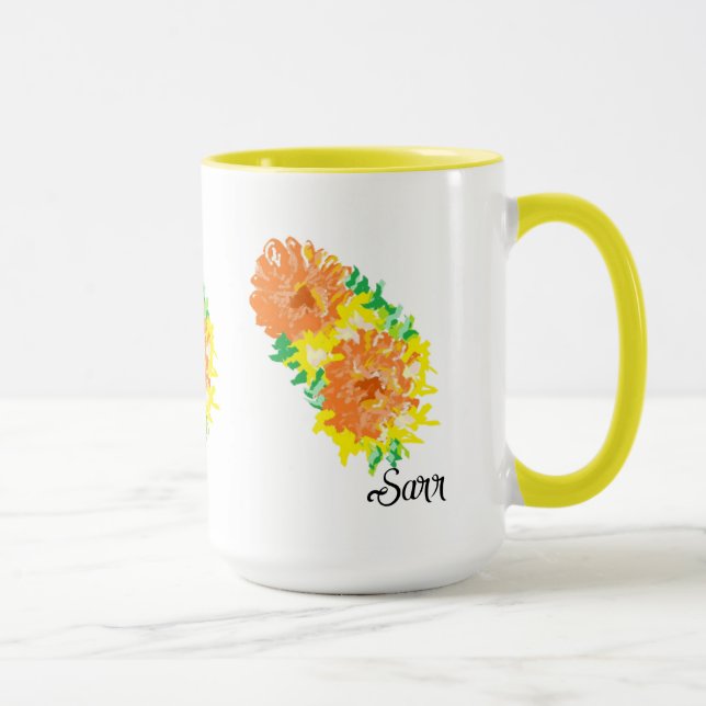 Mug : Marigolds . (Right)