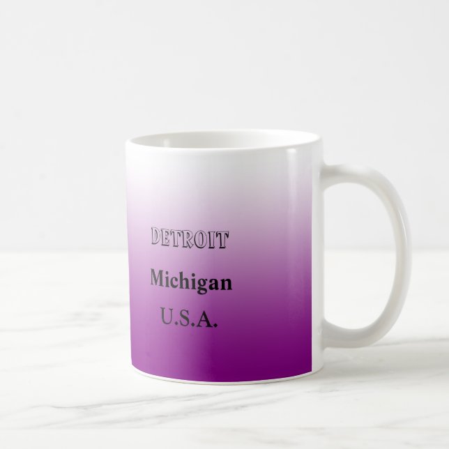Mug - Michigan State Map with City (Right)