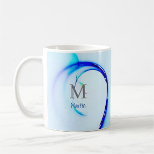  MUG MONOGRAMED OCEAN WAVE SURF NAME