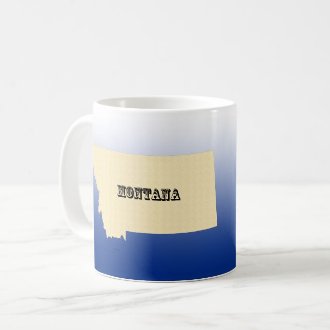 Mug - Montana State Map with City (Front Left)