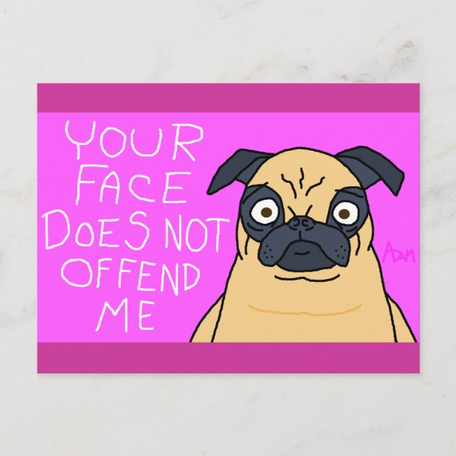 Mug of a Pug Postcard (Front)
