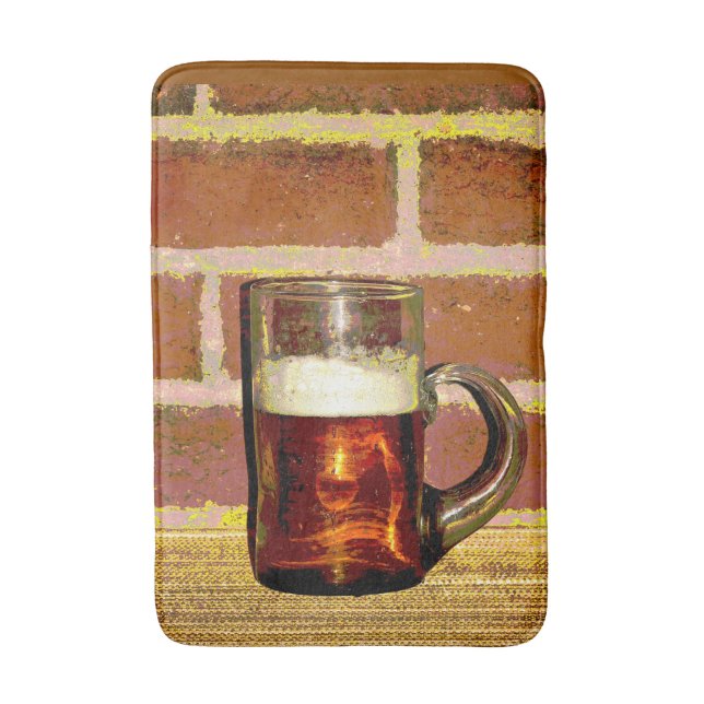 Mug of Beer Bath Mats (Front Vertical)