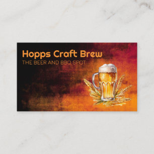 Mug of Beer Wheat Restaurant Brewery Business Card