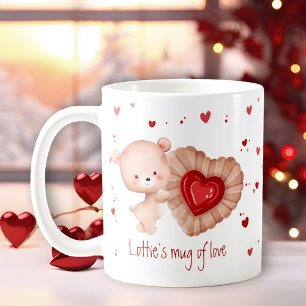 Mug Of Love Cute Teddy Bear Cookie Heart Valentine