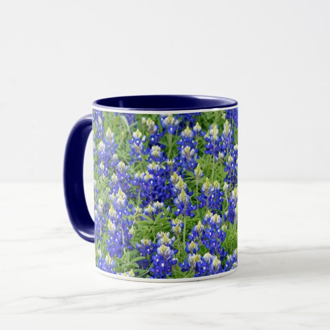 Mug of Texas Bluebonnet Flowers Cup (Front Left)