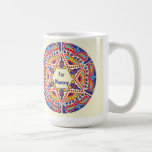 Mug "Paisley Dreidel"<br><div class="desc">Mug "Paisley Dreidel." Enjoy this Hanukkah mug for yourself, or for someone on your gift-giving list. Fun to fill it with some goodies, like dreidels and chocolate coins/gelt, wrap with cellophane and tie it with a bow. Personalise by choosing your favourite font style, colour and size and replace my wording...</div>