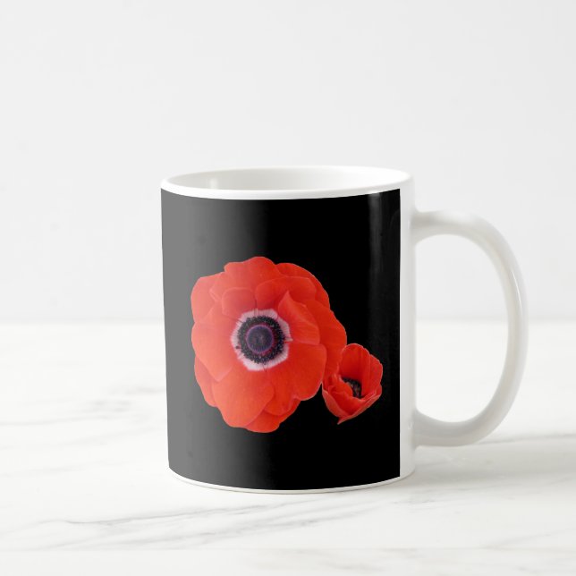 Mug, Perfect Crimson Poppies Coffee Mug (Right)