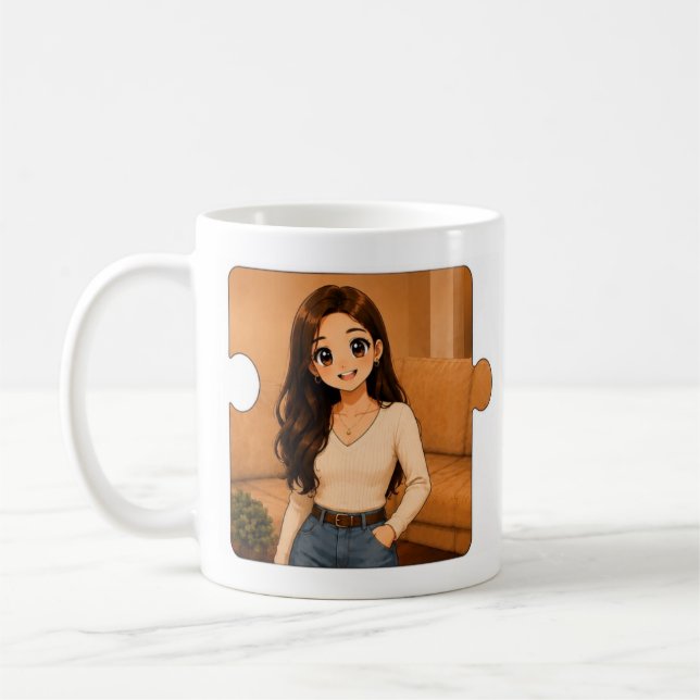 Mug Personalised Matching Coffee (Left)