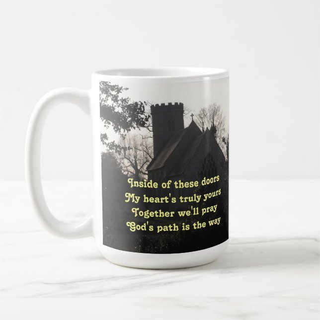 Mug Poem Ode To Pray By Ladee Basset (Left)