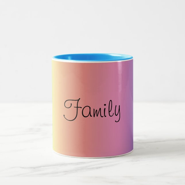 Mug - Rainbow Colours with Family (Center)