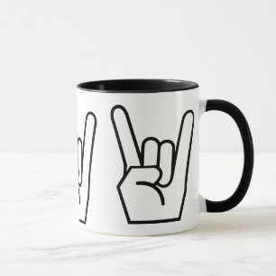 mug,rock and roll, black mug