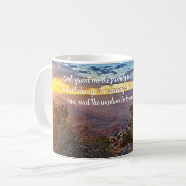 Mug Serenity prayer grand canyon image (Front Left)