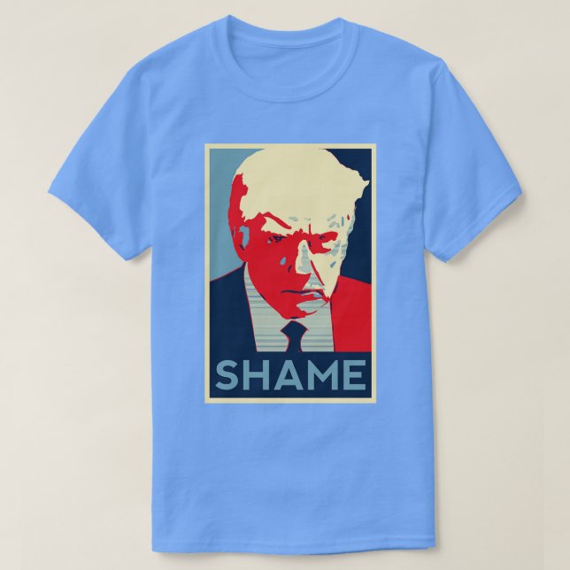 mug shot Shame Obama HOPE style T-Shirt (Design Front)
