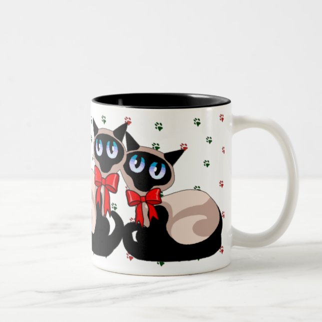 Mug - Siamese Cat Christmas (Right)