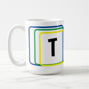 Mug - Simplistic Geometric Shapes and Initial #2