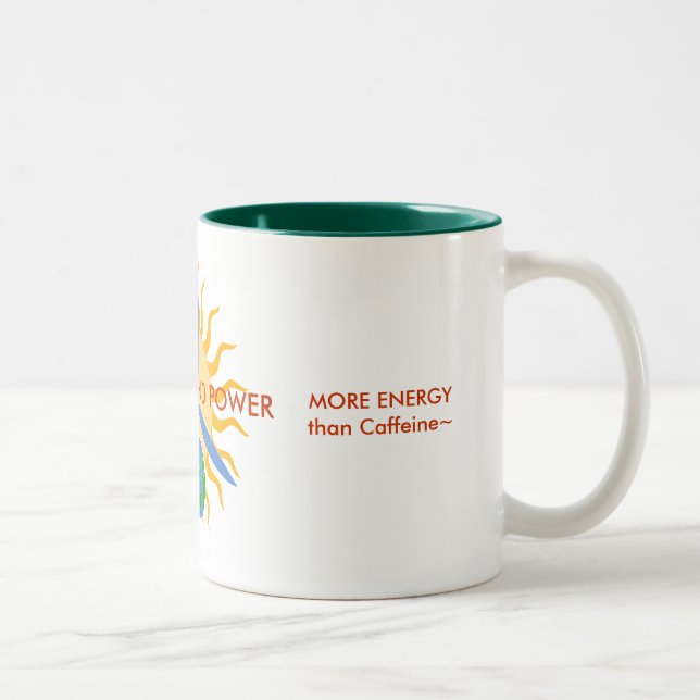MUG~Small: SOLAR & WIND POWER~ for ENERGY! Two-Tone Coffee Mug (Right)